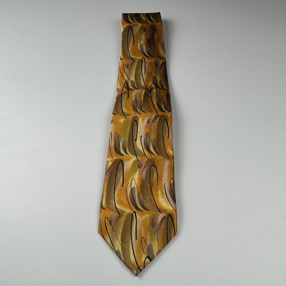 Vintage 2006 J. Garcia Northern Lights Limited Edition Yellow Silk Tie NWT